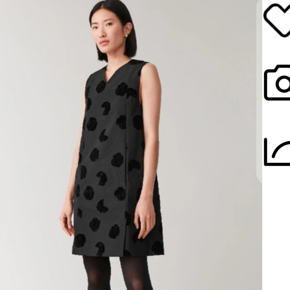 COS Printed Layering Dress In Black size M